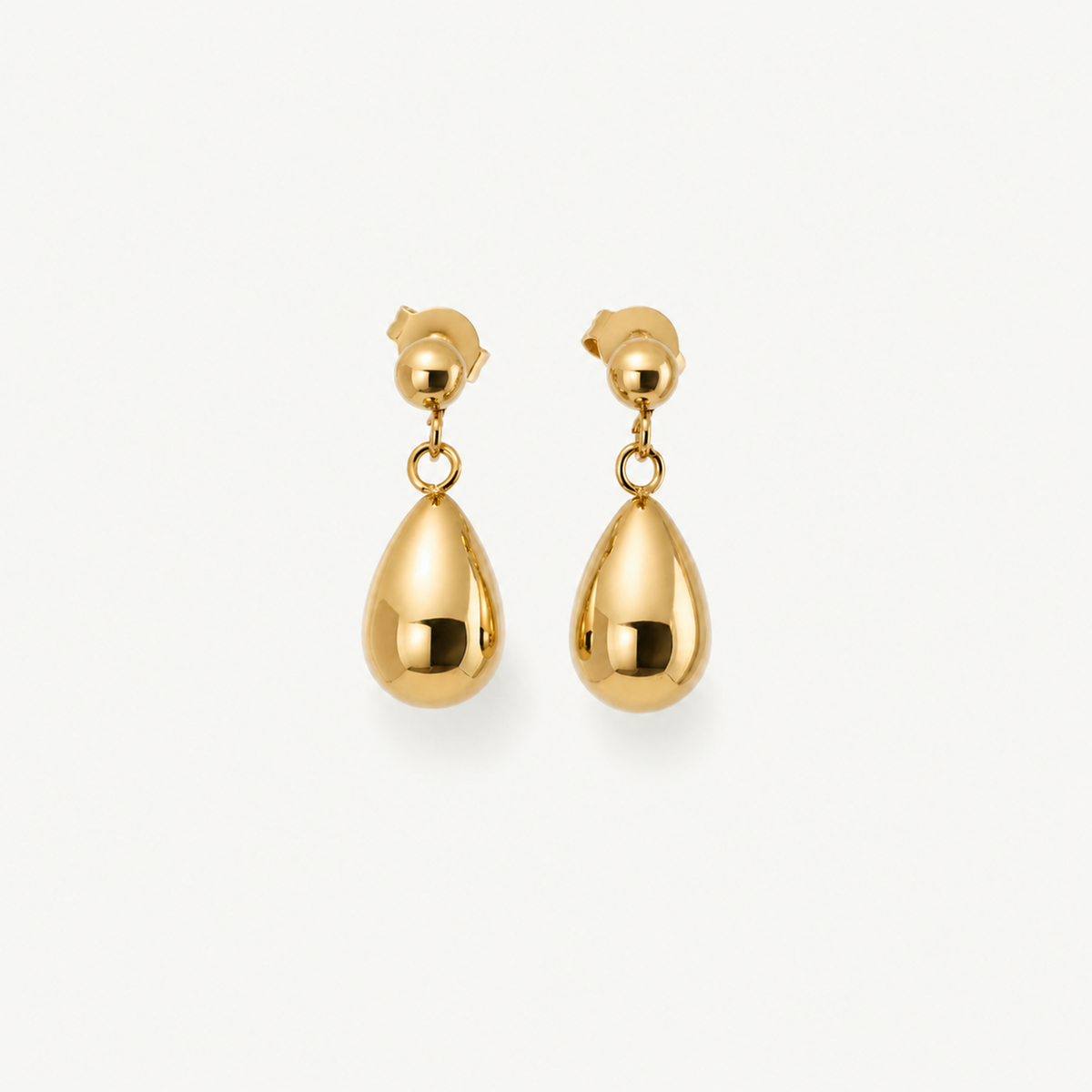 Gold Teardrop Dangle Earrings