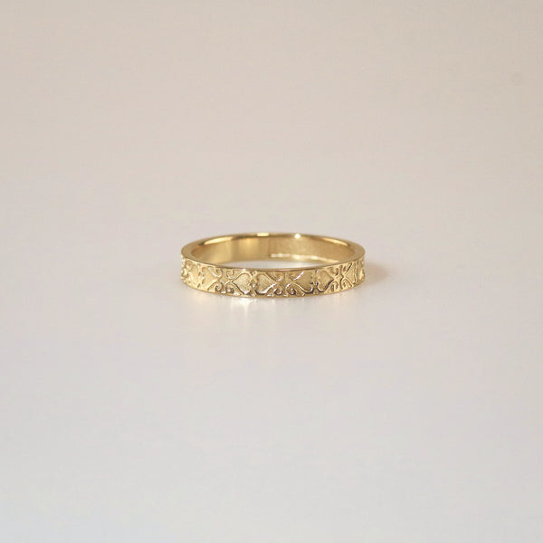 Waterproof Tarnish-Free Gold Plated Band Ring
