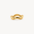 Waveform Band Ring — Waterproof Gold | Stylr