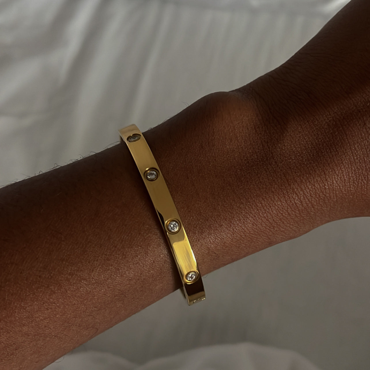 Ollie Solitaire Bangle Bracelet