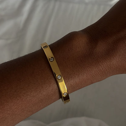 Ollie Solitaire Bangle Bracelet