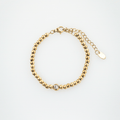 Beaded Solitaire Bracelet — Waterproof Gold | Stylr
