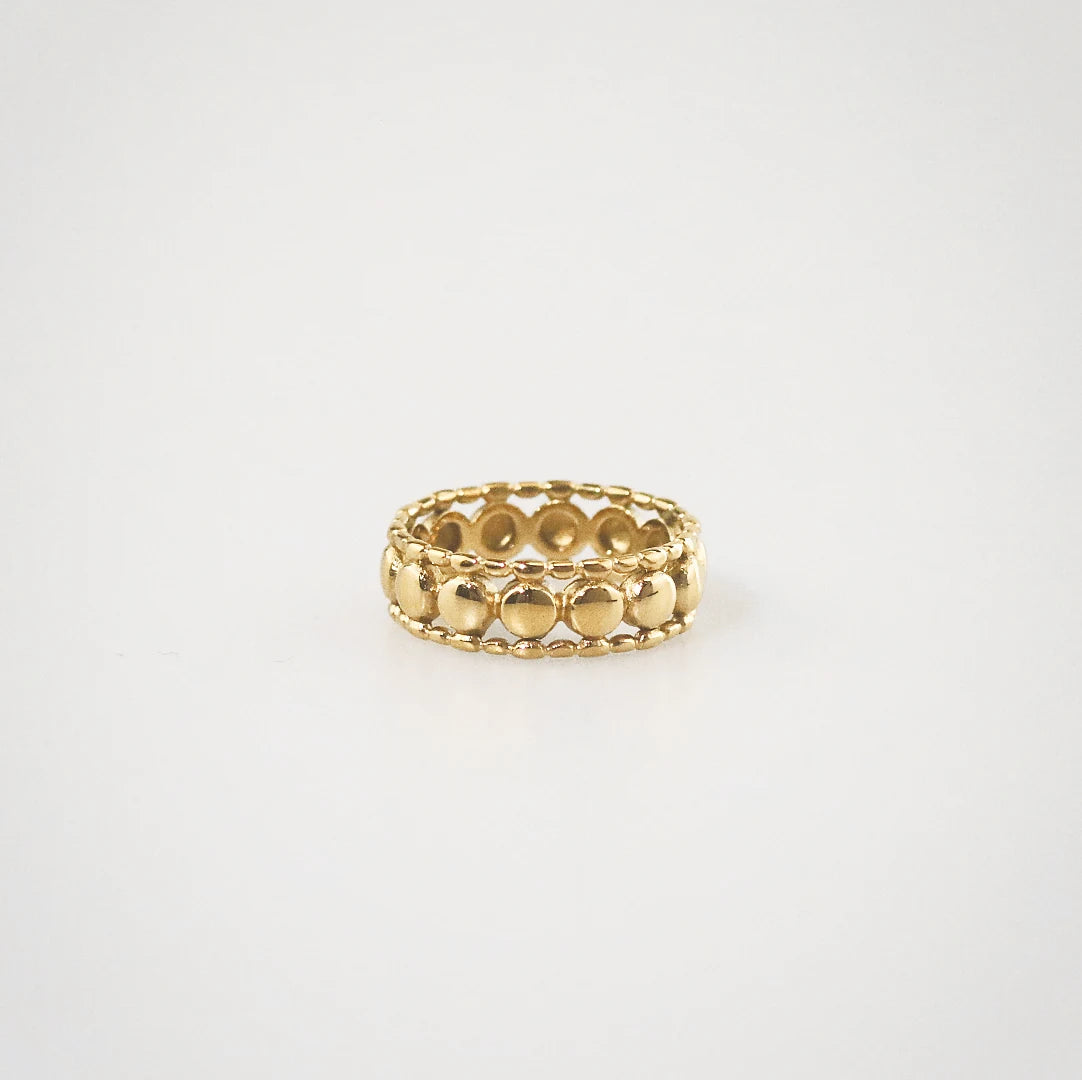 gold beaded ring