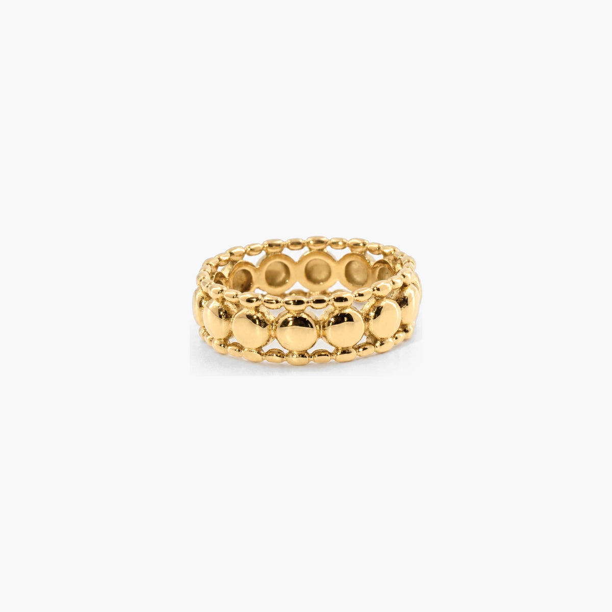 gold beaded ring