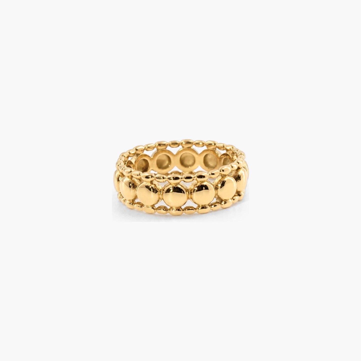 gold beaded ring