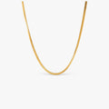 Soft Herringbone Chain Necklace — Waterproof 18k Gold