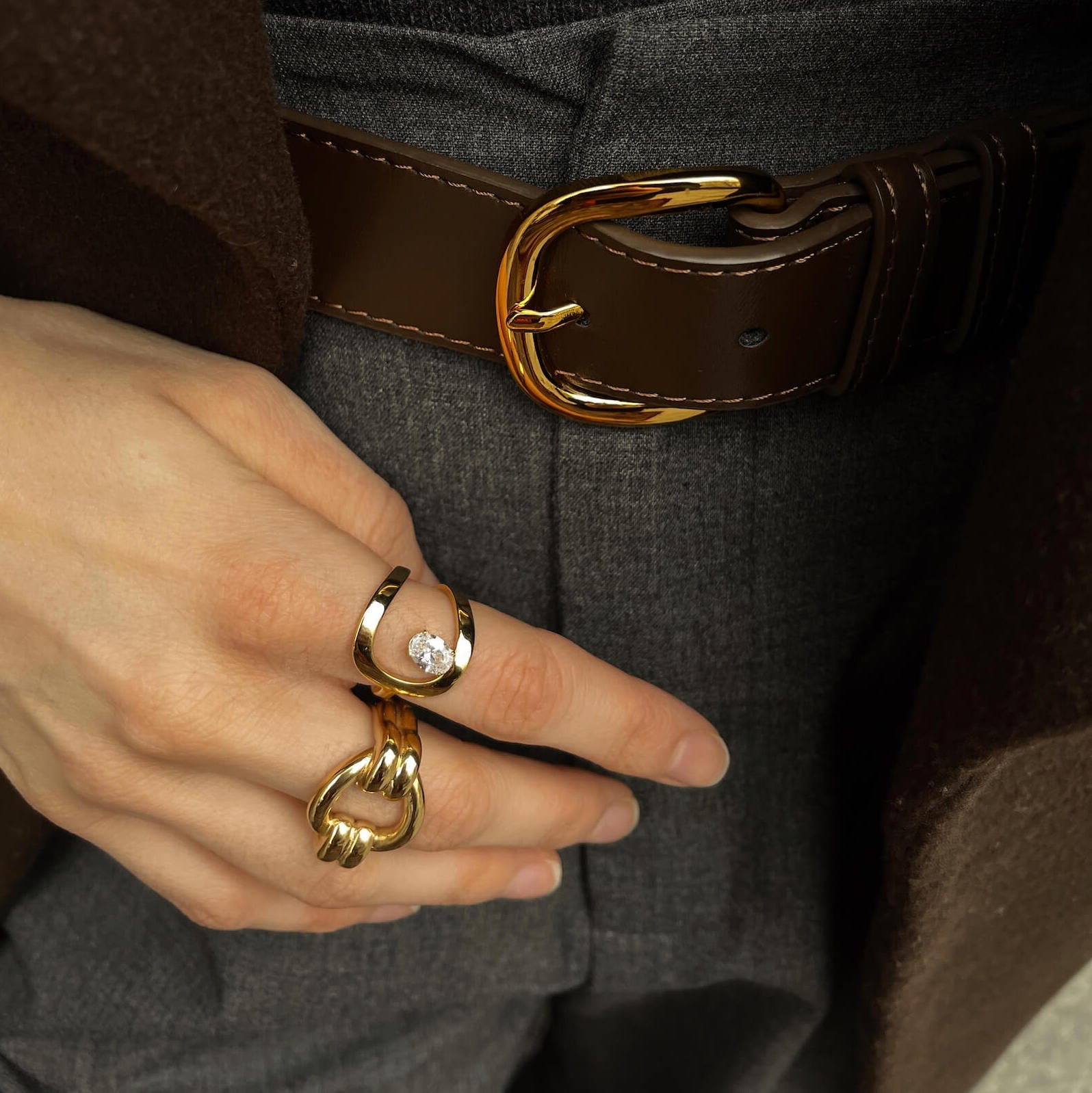 gold cz ring