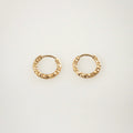 gold hammered hoop earrings