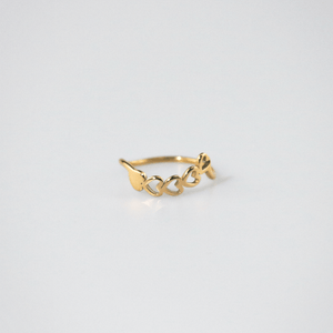 gold heart ring