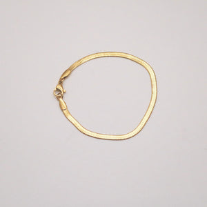 gold herringbone bracelet
