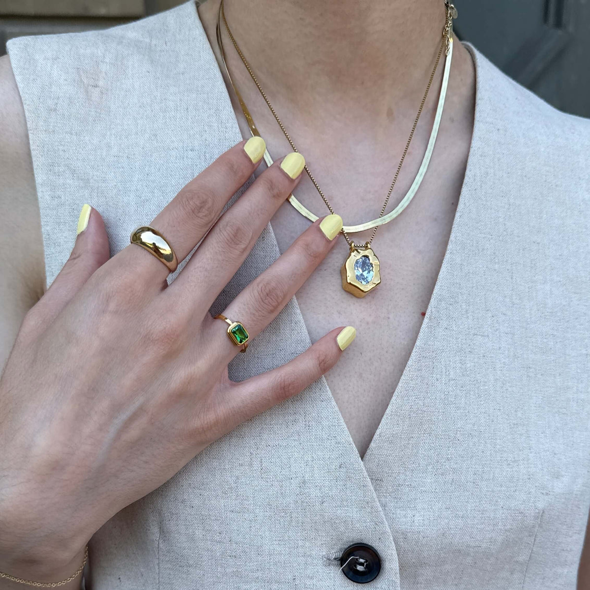 gold layered necklace