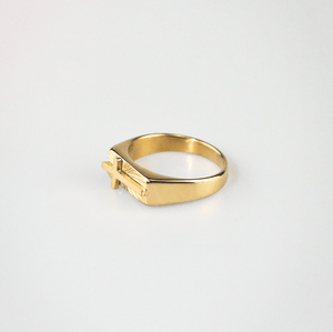gold ring cross