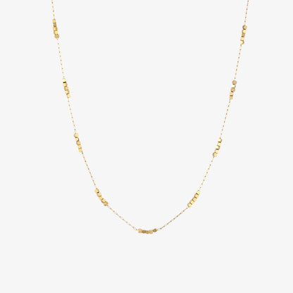 Gold square beads choker