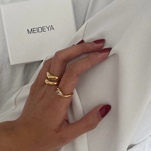 gold wave ring