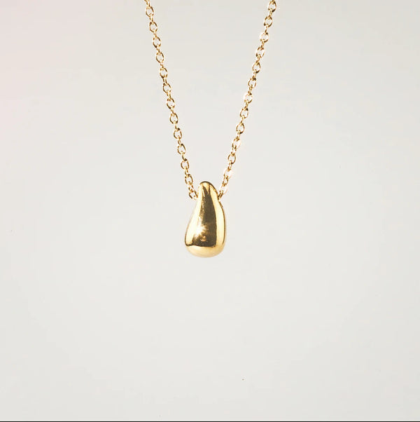 Golden Drip Necklace - 18k Gold Stainless Steel Pendant