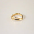 Meideya Jewelry Gold Split Shank Wave Ring