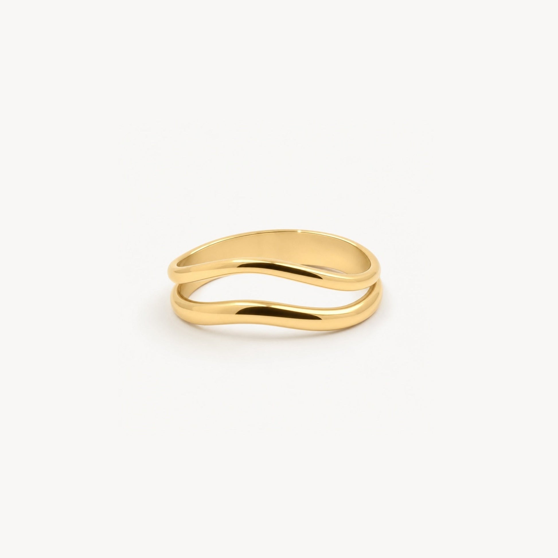 Gold Split Shank Wave Ring