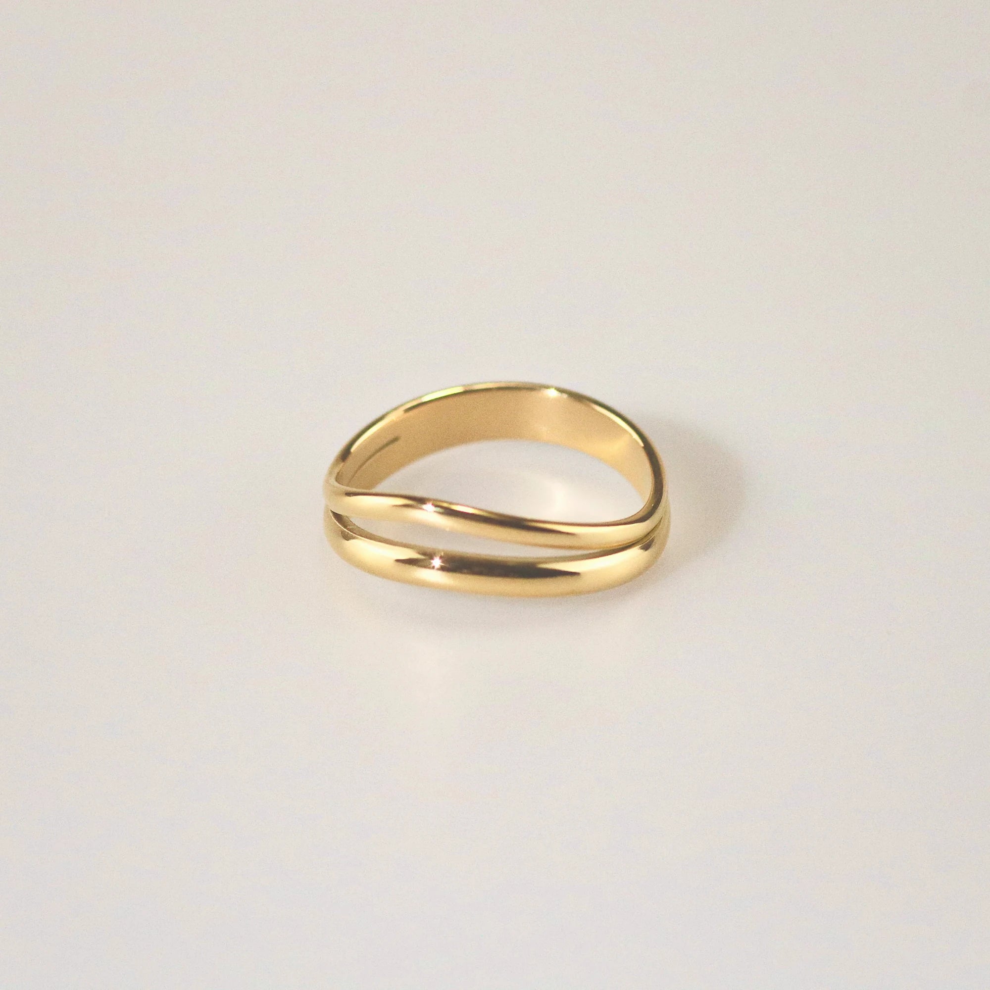 Meideya Jewelry Gold Split Shank Wave Ring