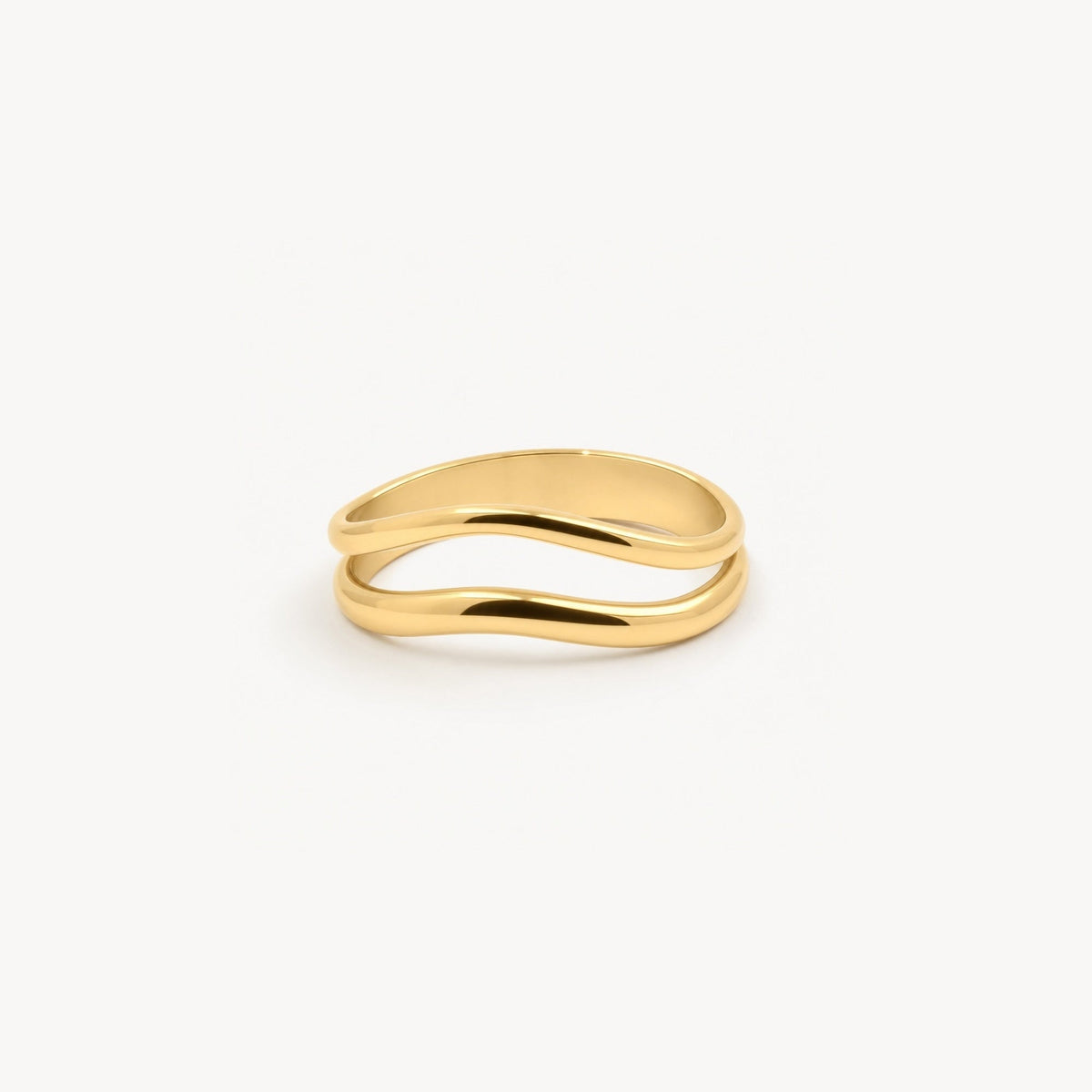 Gold Split Shank Wave Ring