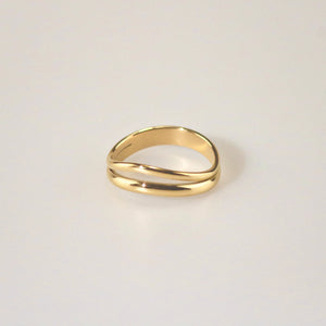 Meideya Jewelry Gold Split Shank Wave Ring