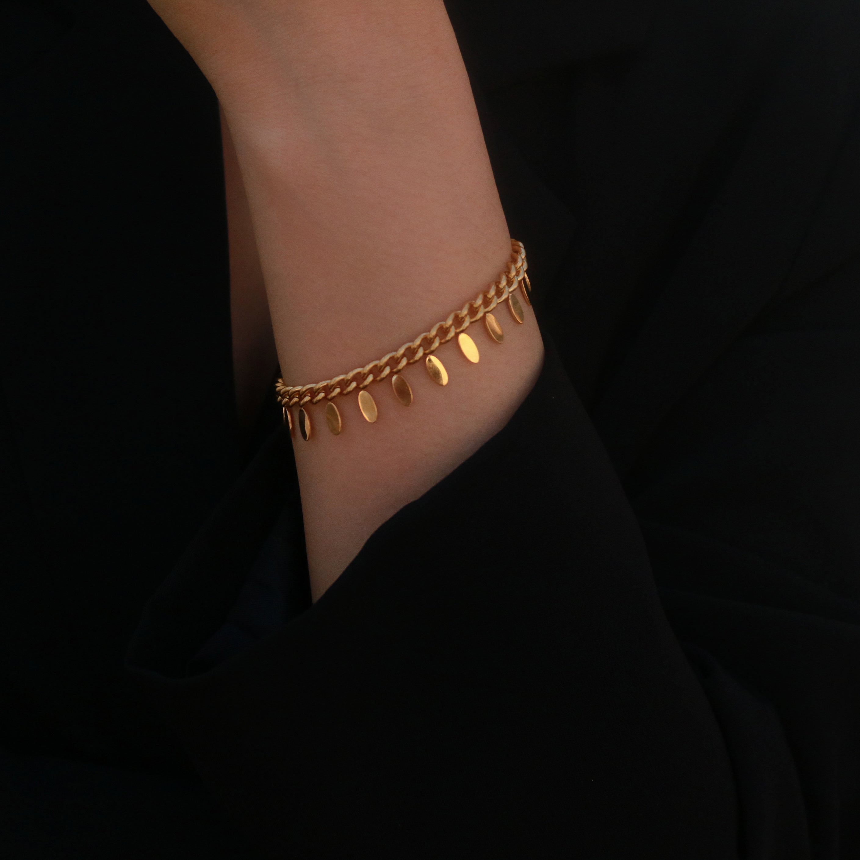 tassel chain bracelet gold