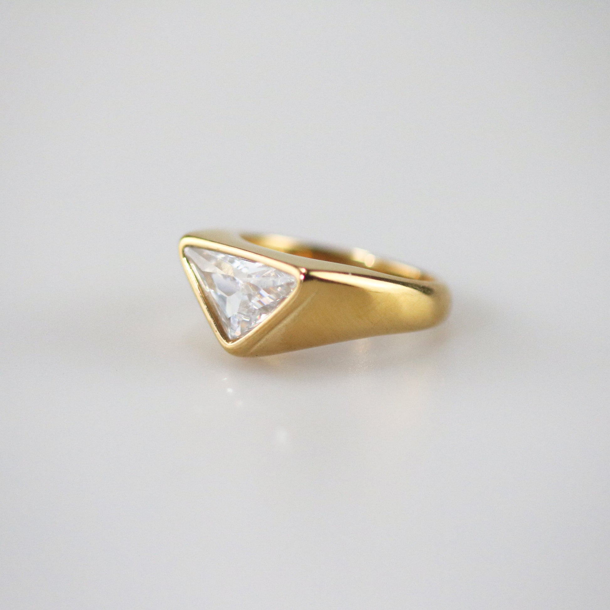 Gold trilliant ring
