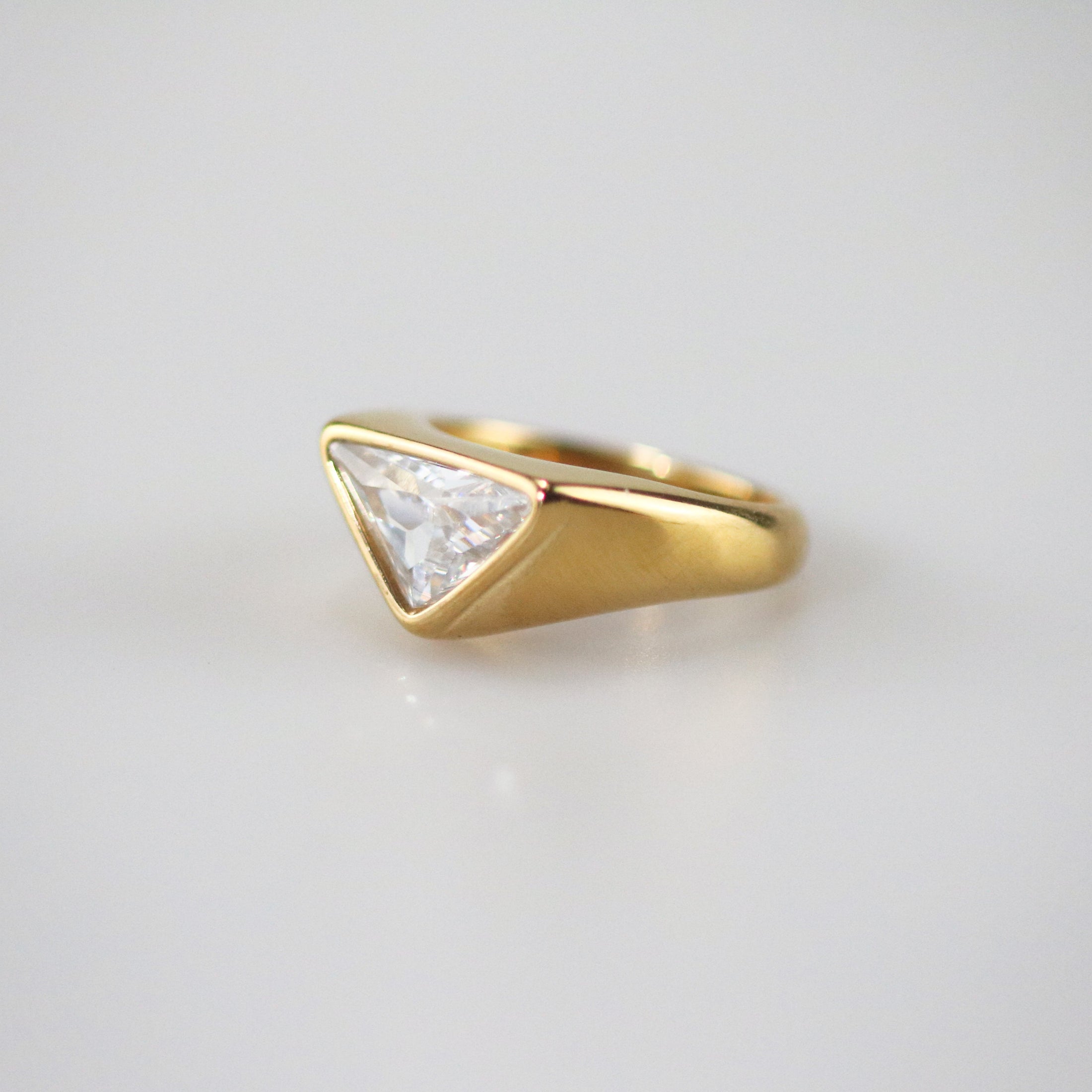 Gold trilliant ring