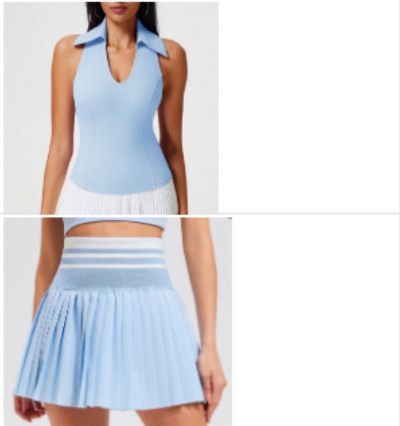 Golf Tennis Skirt Set with Secure Pocket Anti Slip S5T02 - Stylr