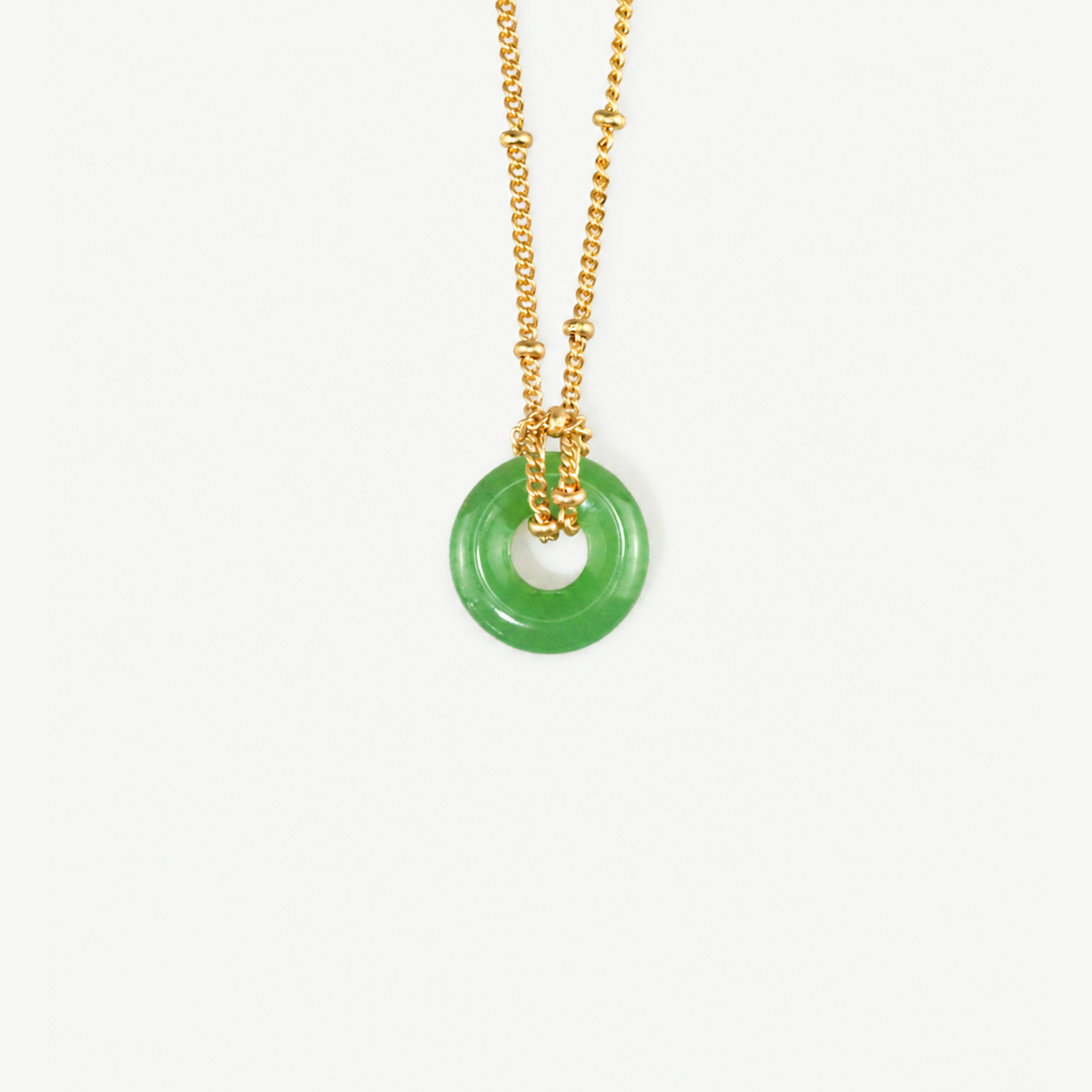 Green Jade Loop Necklace