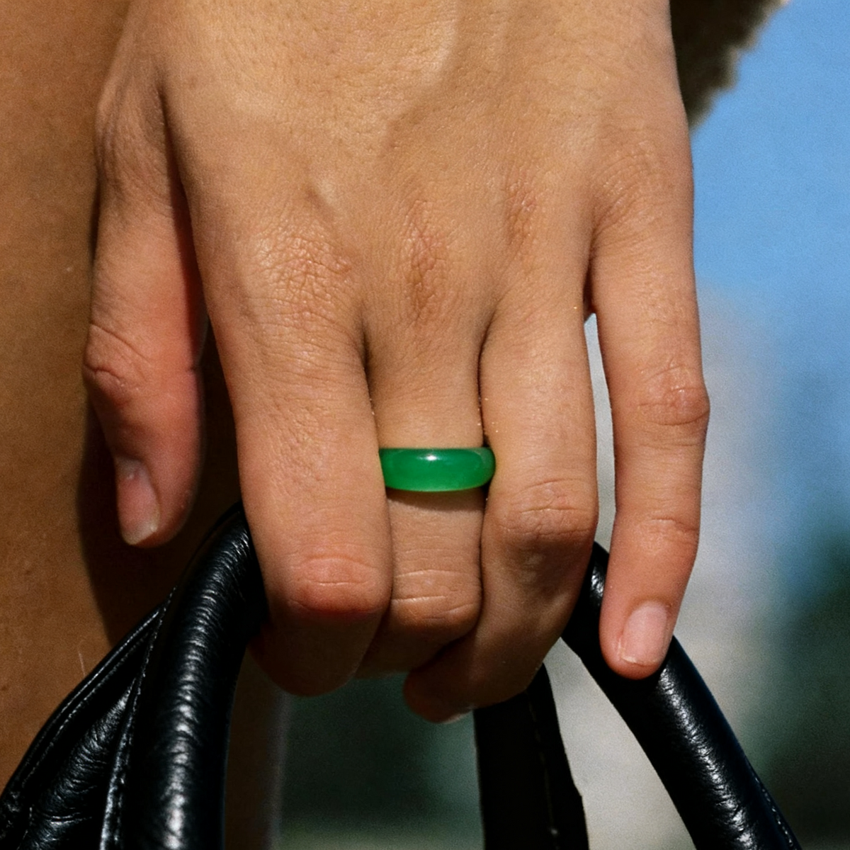 green jade band ring 
