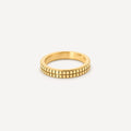 Gridline Bandring - 18K vergoldeter Edelstahl