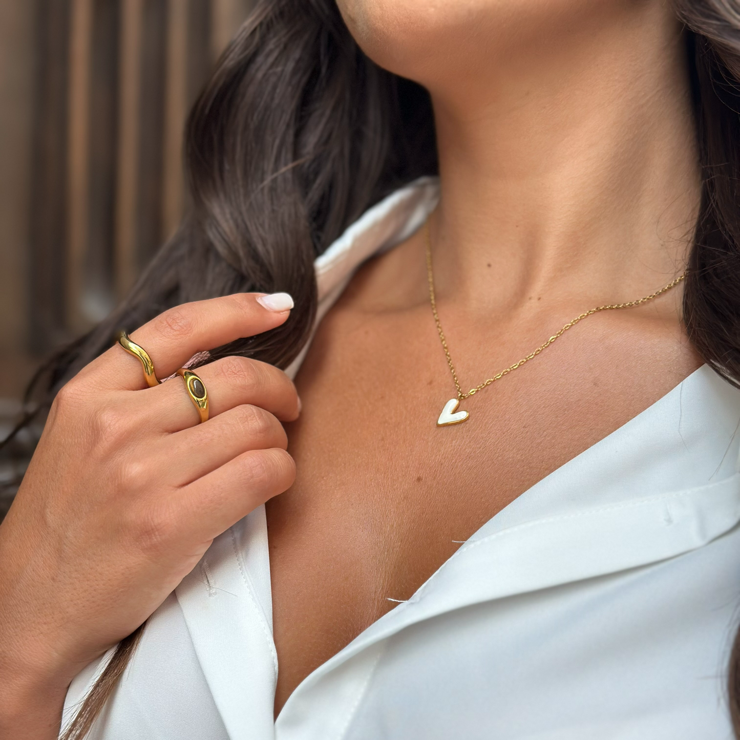 heart necklace gold