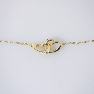 meideya jewelry interlock heart to heart necklace