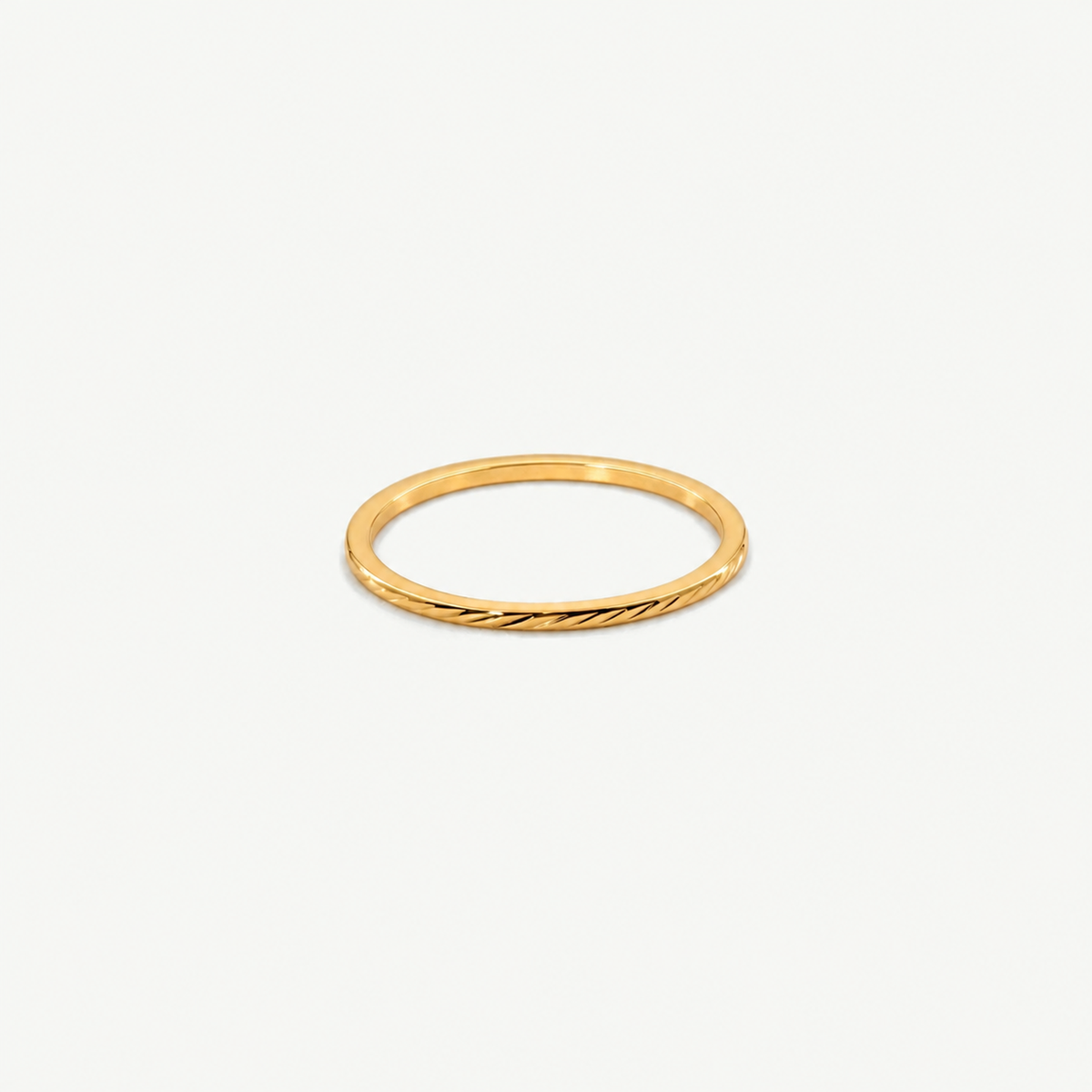 Herringbone Slim Band Ring