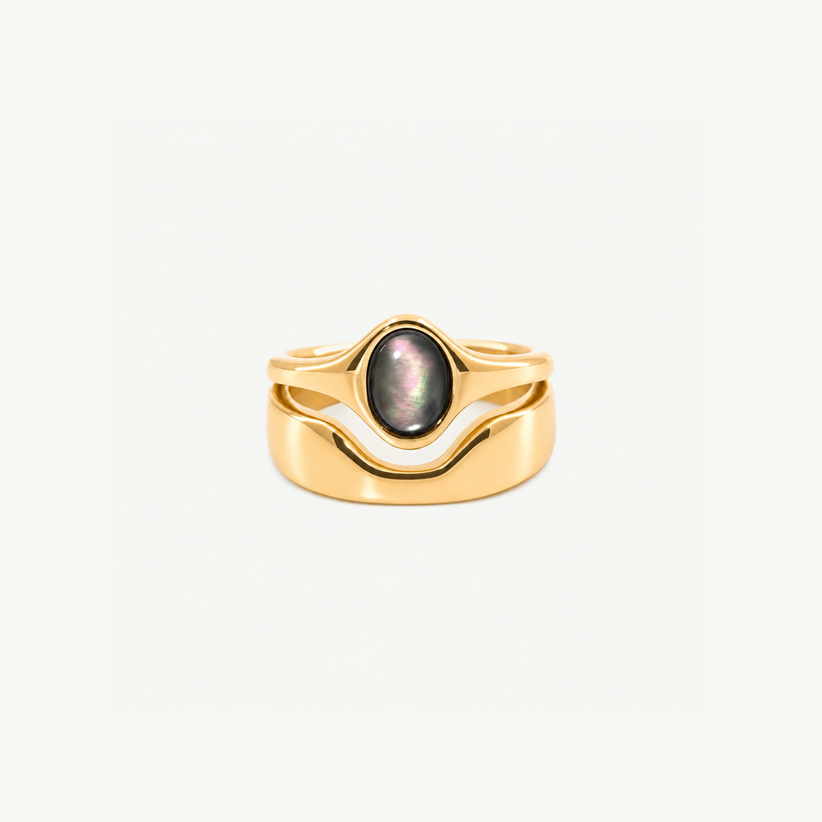 Hugo Ring - Black Mother of Pearl