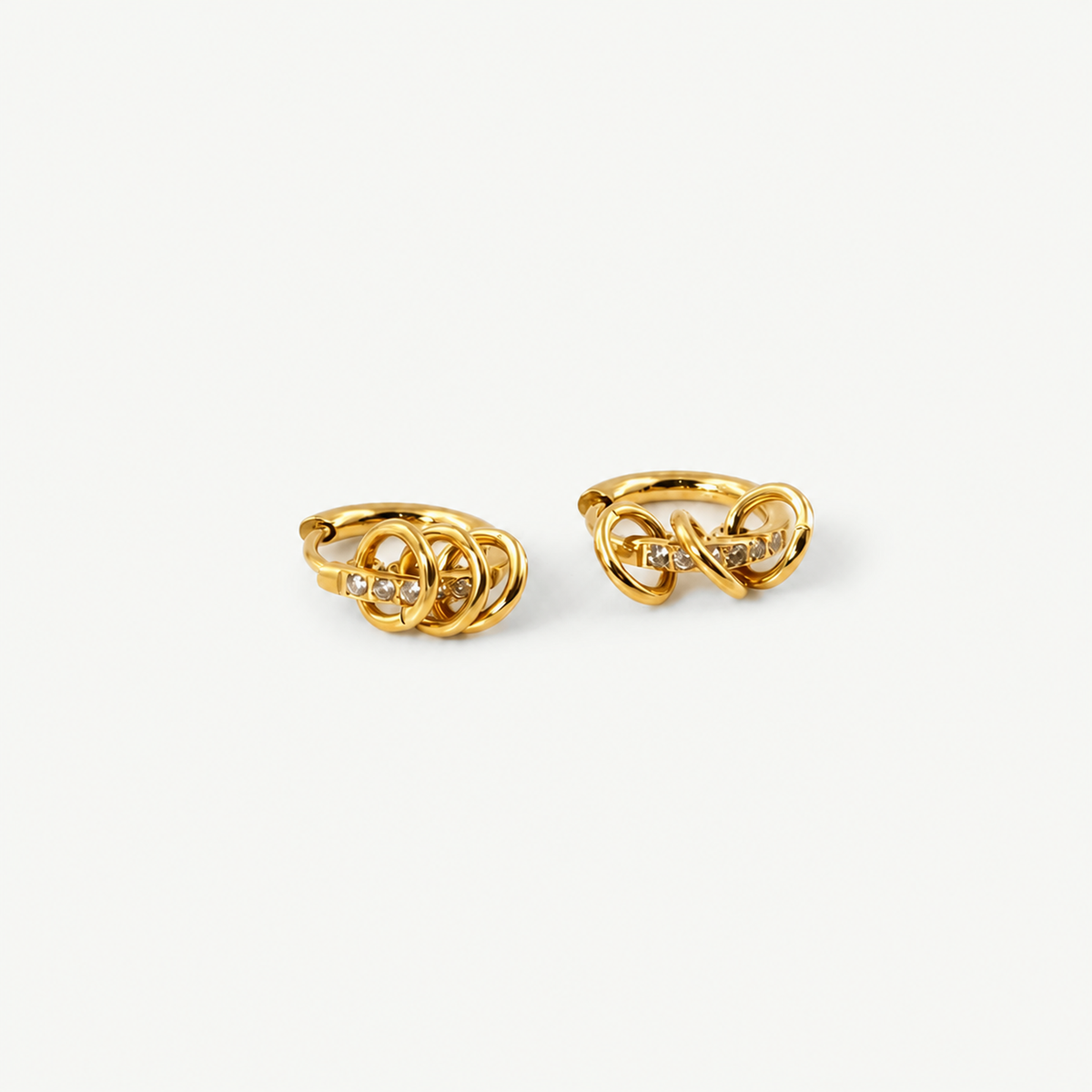 Interlocking Pave Hoops