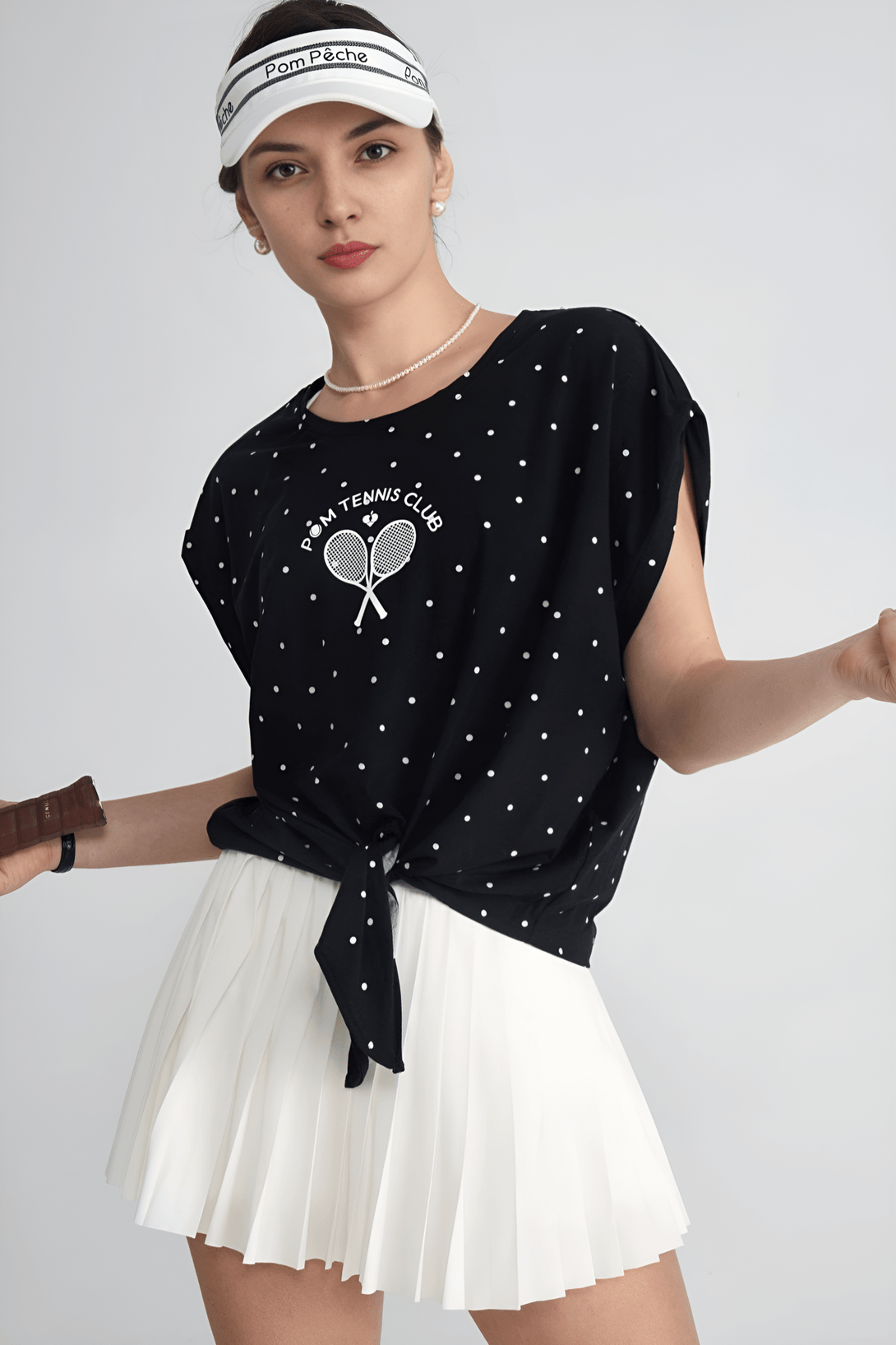 Iris Black Casual Loose Polkadots Tops Pullover - Stylr