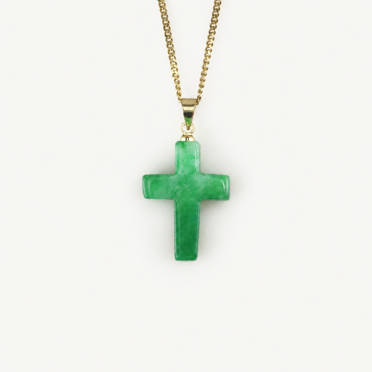 Jade Cross Pendant Necklace