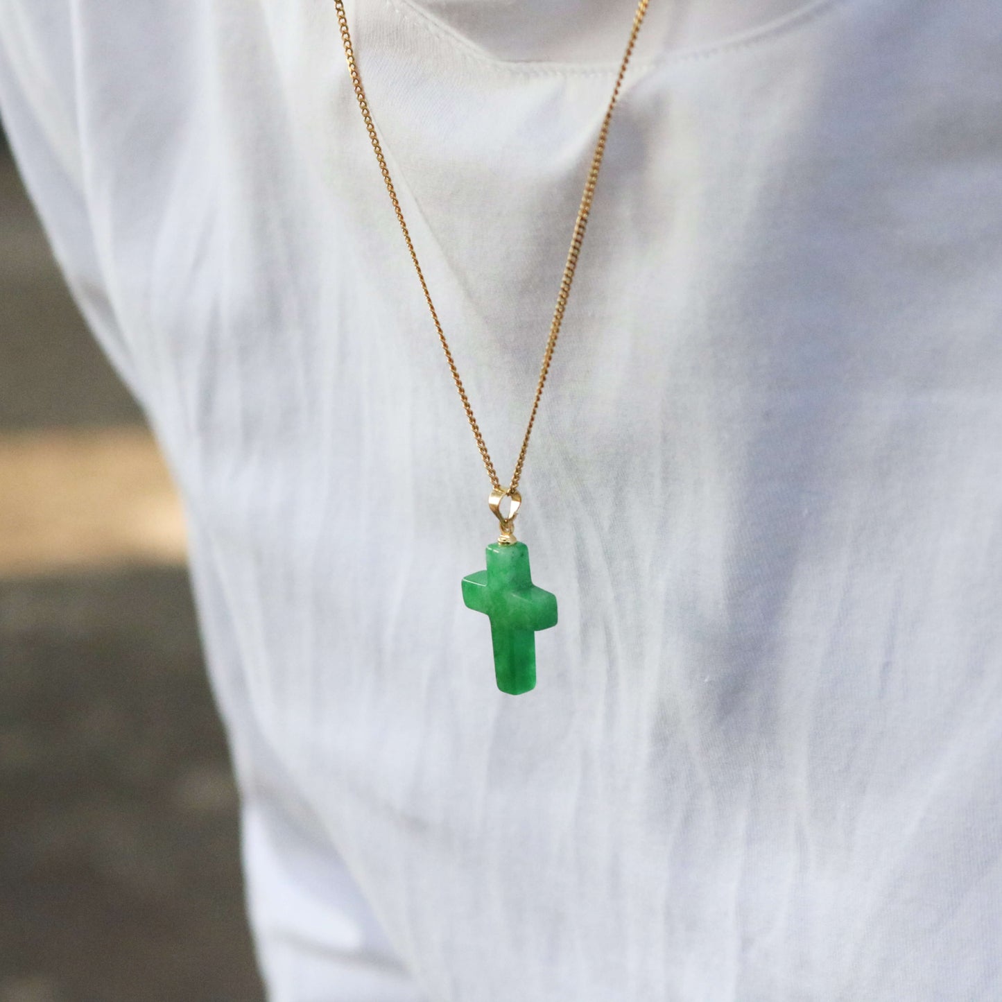 green jade necklace