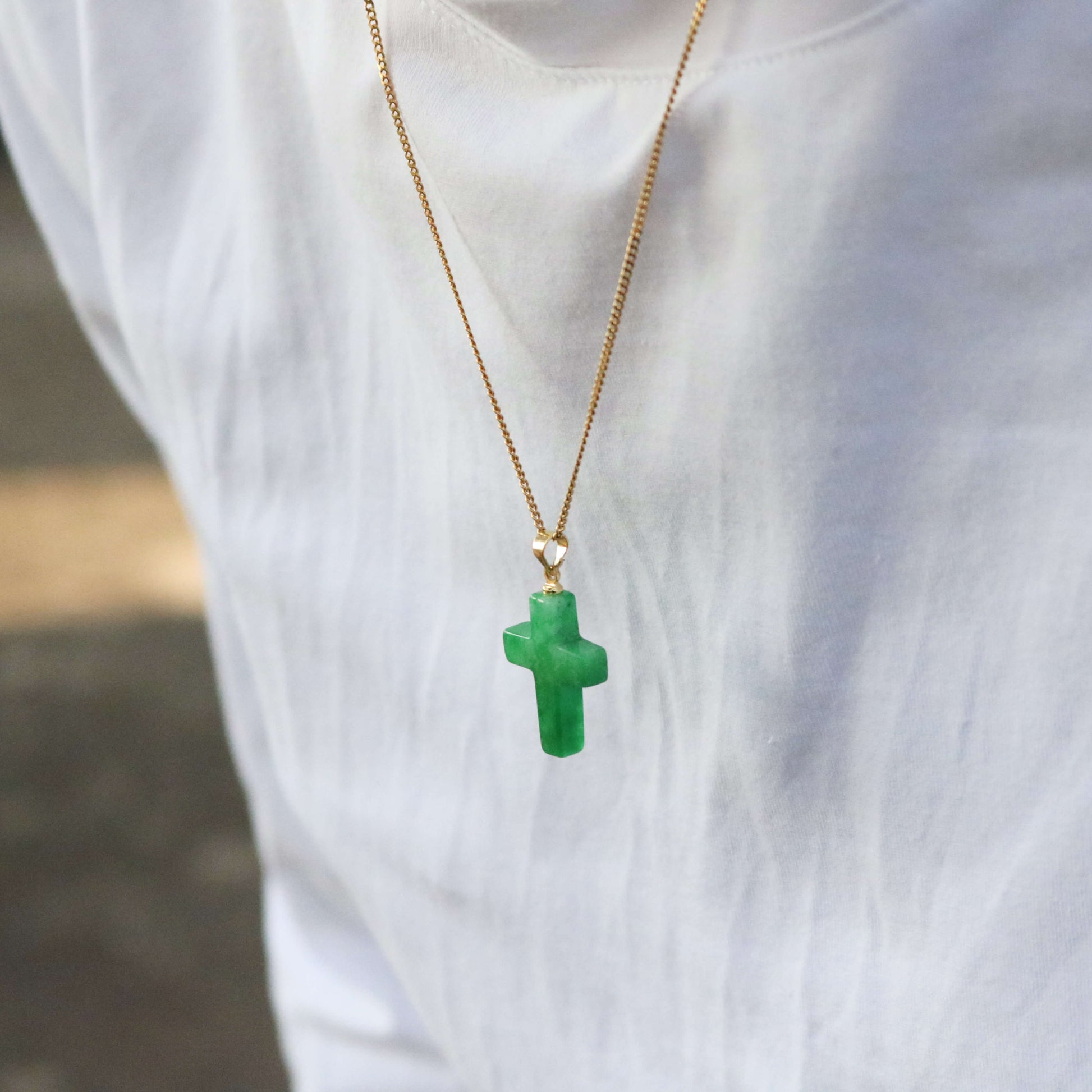 green jade necklace