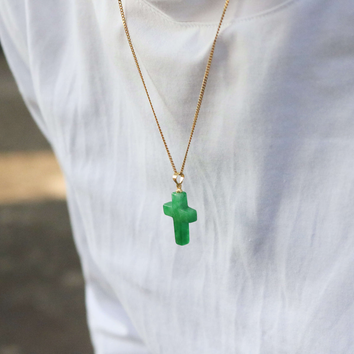 green jade necklace
