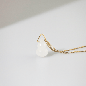 meideya jewelry white jade gourd necklace