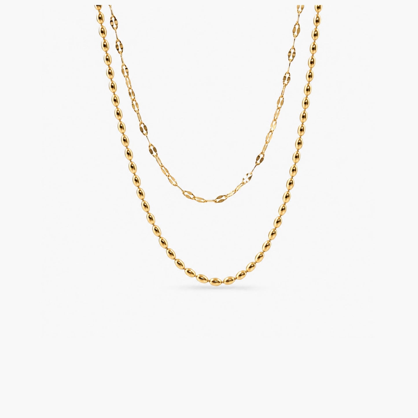 Jude Layered Necklace – 18k vergoldete Edelstahl-Mehrfachetkette, wasserfest