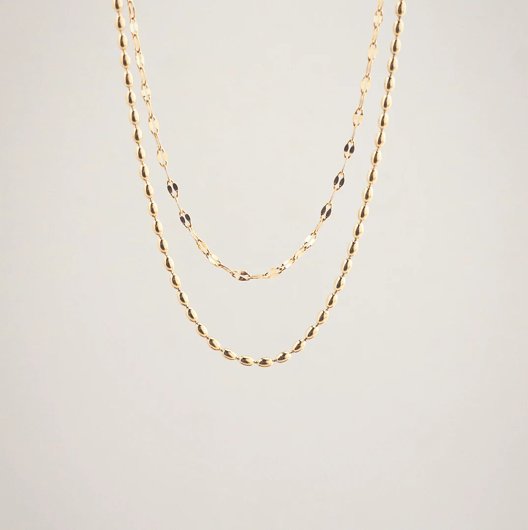 gold layered necklace