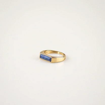 gold lapis lazuli ring