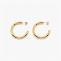 Faith Chunky Large Hoops 48mm Gold Earrings