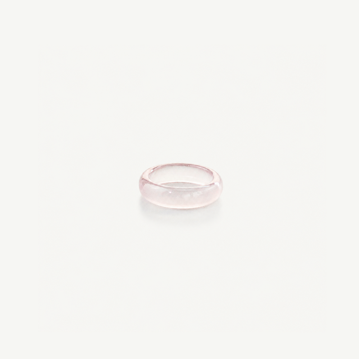 Light Pink Jade Band Ring
