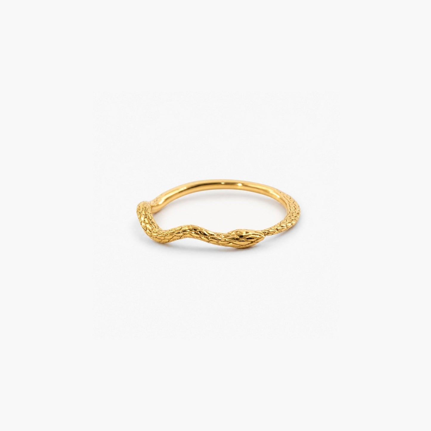 Little Snake Textured Ring – Wasserdichter 18k vergoldeter Edelstahl