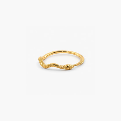 Little Snake Textured Ring – Wasserdichter 18k vergoldeter Edelstahl