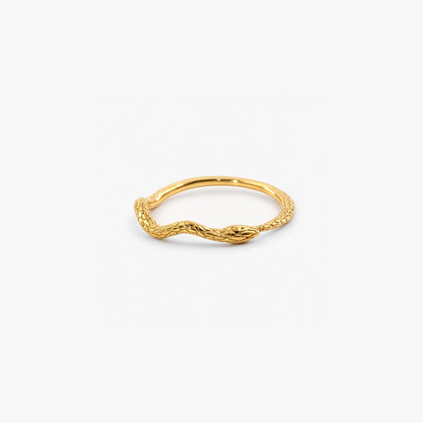 Little Snake Textured Ring – Waterproof 18k Gold Plated Stainless Steel